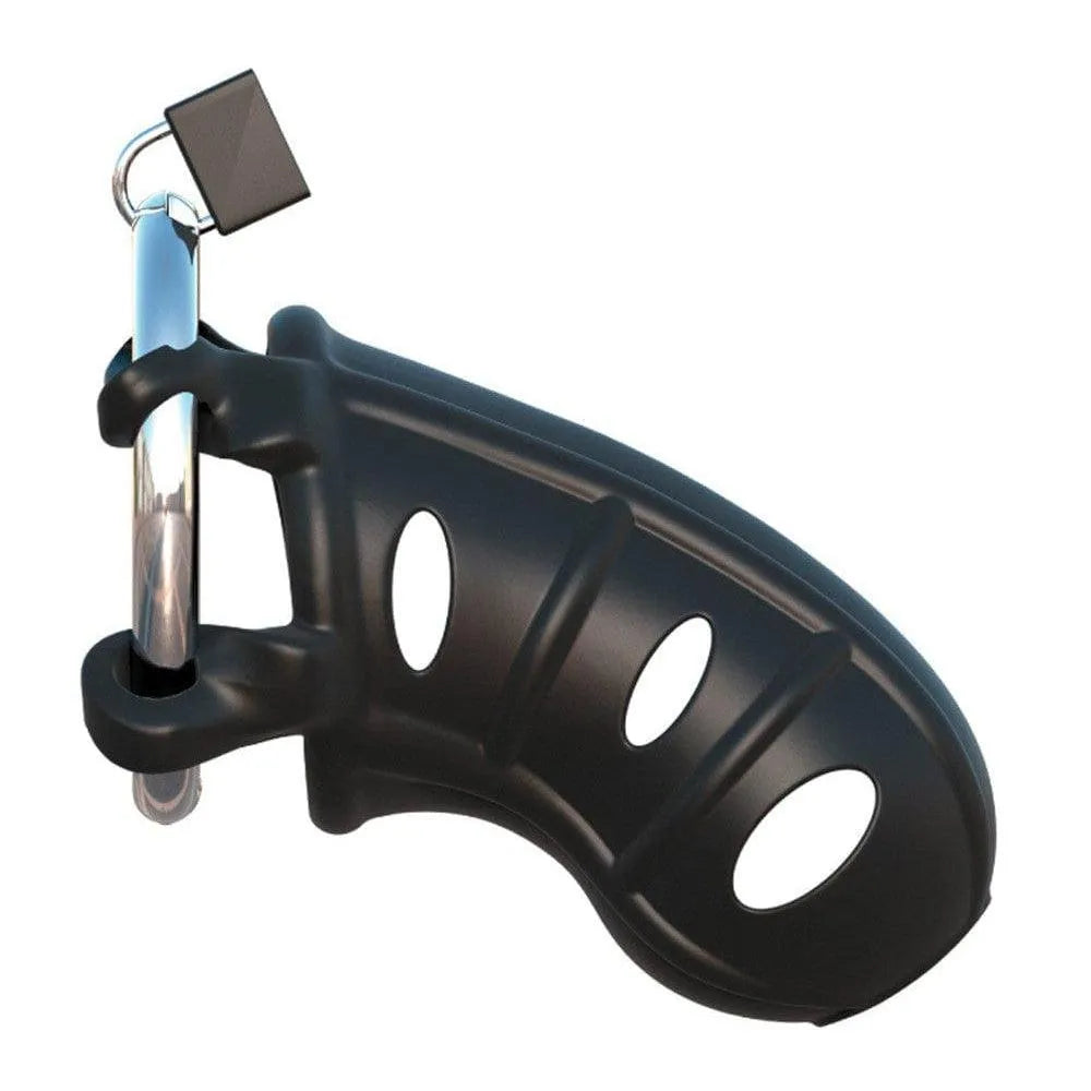 cage chasteté silicone acier verrouillable cadenas plastique réglable anneau pénien confort discret sécurisé domination soumission hygiénique nettoyage facile compact léger