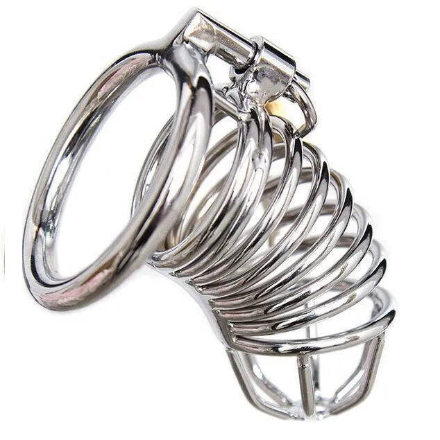 cage pénis métal acier inoxydable hypoallergénique sans nickel serrure robuste clés ergonomique confort adaptable anneau testiculaire