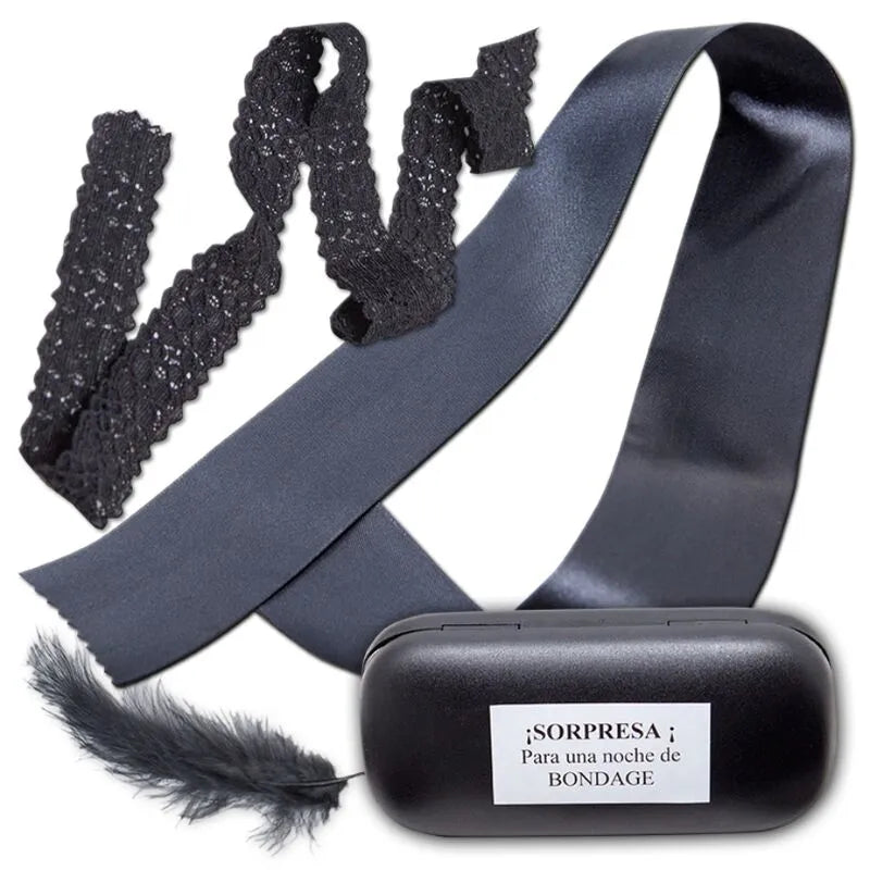 coffret surprise bondage ruban élégant discret cadeau sensuel romantique adulte couple soirée ludique érotique résistant confortable