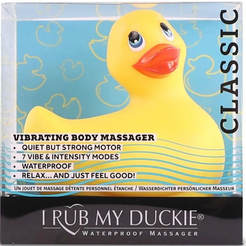 Canard de massage vibrant jaune étanche, 7 modes, forme mignonne, puissant, silencieux, cadeau détente.