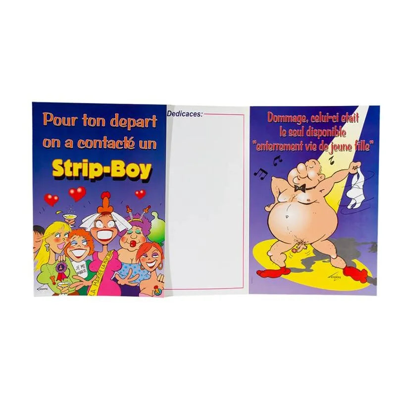Carte Vœux Érotique Festive Humoristique Sexy Originale Femarvi Espagne Anniversaire Enterrement Vie Garçon Cadeau Adultes Soirée