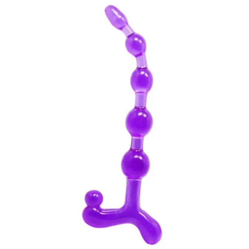 chapelet anal flexible TPR submersible nodulé ergonomique souple durable étanche nettoyable compatible lubrifiants plaisir débutants expérimentés