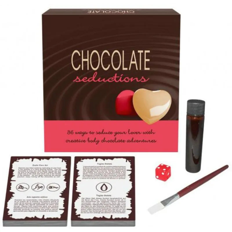 chocolat corporel sensuel gourmand lacté comestible pinceau précision cartes aventure trente six jeux intimité couple complicité romantique plaisir