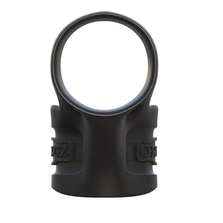 Civière de balle en silicone noire, ergonomique, hypoallergénique, avec languette antidérapante pour soutien testiculaire.