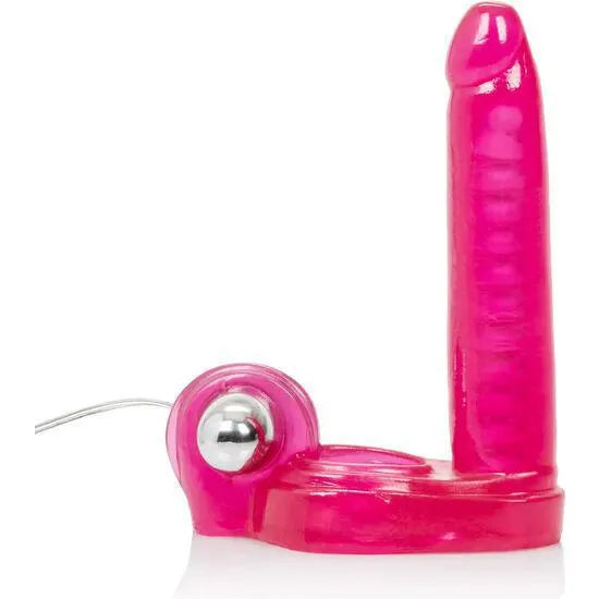 Anneau pénien rose vibrant en gelée, double pénétration, stimulation clitoridienne, flexible et modulable.