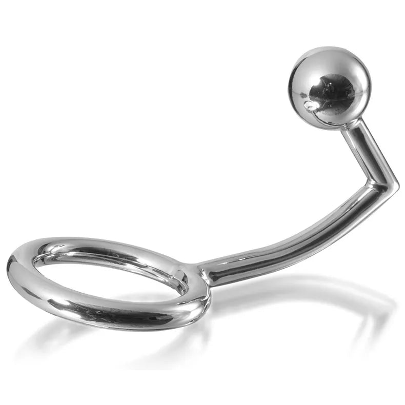 anneau pénien BDSM acier chirurgical hypoallergénique inoxydable ergonomique maintien ferme boule anale intégrée stimulation profonde sensations intenses