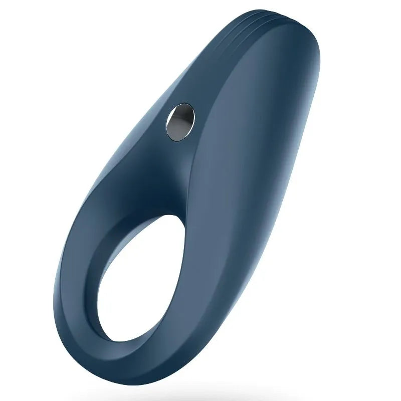 Anneau pénien bleu en silicone médical, ajustable, avec stimulateur clitoridien et 10 réglages de vibrations, imperméable.