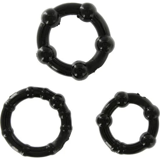 anneaux pénien réglables trois tailles 21mm 23mm 24mm silicone hypoallergénique doux confort prolongation érection retardement éjaculation intensité plaisir ferme