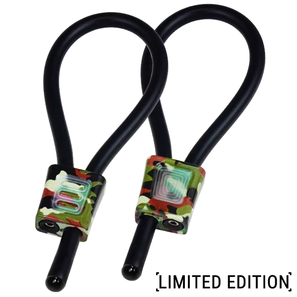 anneau pénien électrostimulation camouflage caoutchouc conducteur réglable diamètre 60mm réglage aluminium anodisé isolation compatible stimulateur broches 2mm ajustable scrotum sensations