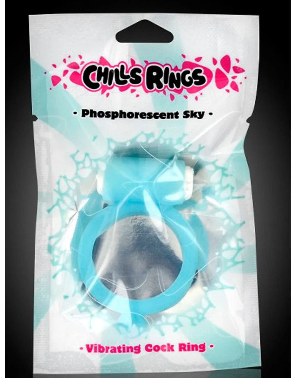 Anneau pénien silicone bleu phosphorescent, extensible, ajustable, stimulation clitorale, érection durable, sans phtalates.