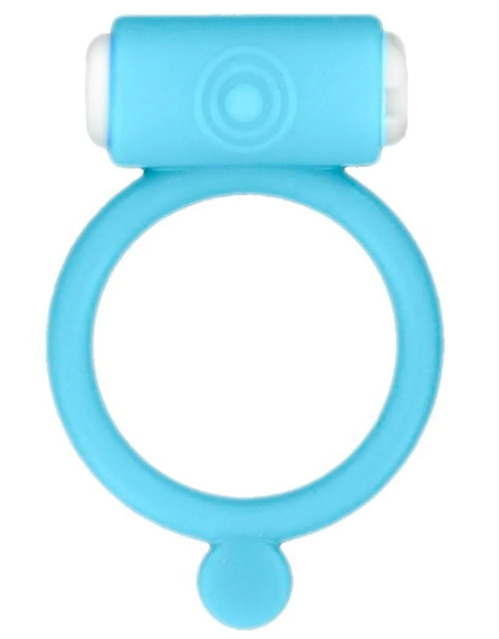 Anneau pénien silicone bleu phosphorescent, extensible, ajustable, stimulation clitorale, érection renforcée.
