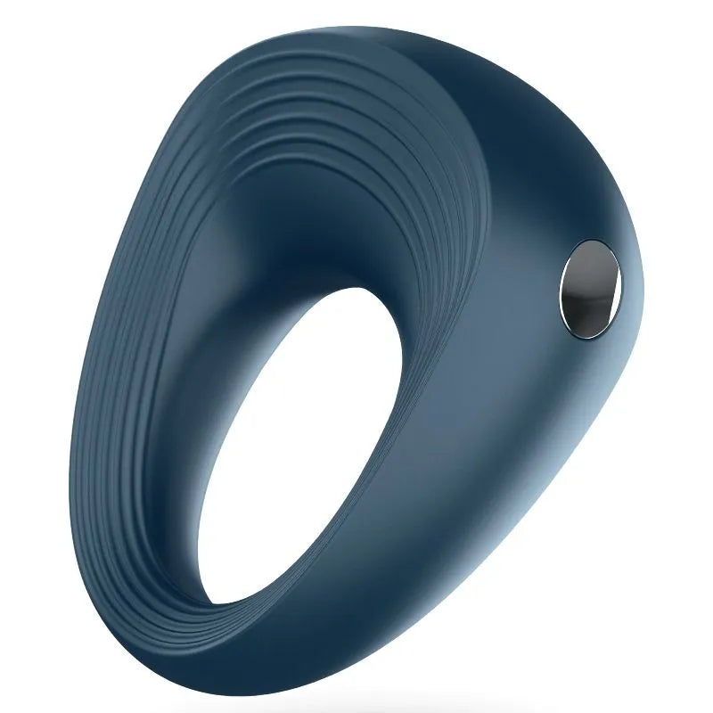 Cockring silicone médical bleu vibrant étanche rechargeable dix modes vibration stimulateur clitoridien ajustable confortable ergonomique plaisir couples sensations intensifiées silencieux