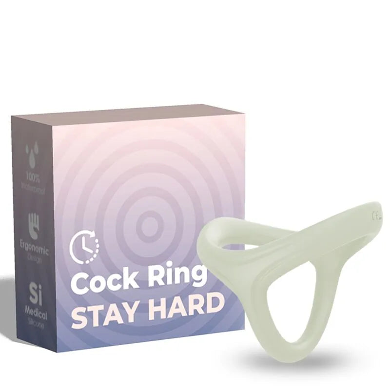 anneau pénien silicone médical ergonomique triple extensible maintien testiculaire confort sécurité endurance érection stimulation intensité sensation ajustable hygiénique hypoallergénique