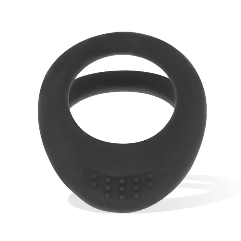 Anneaux silicone noirs Ohmama, double tailles, hypoallergéniques, confortables, sans phtalates, intensifient sensations.
