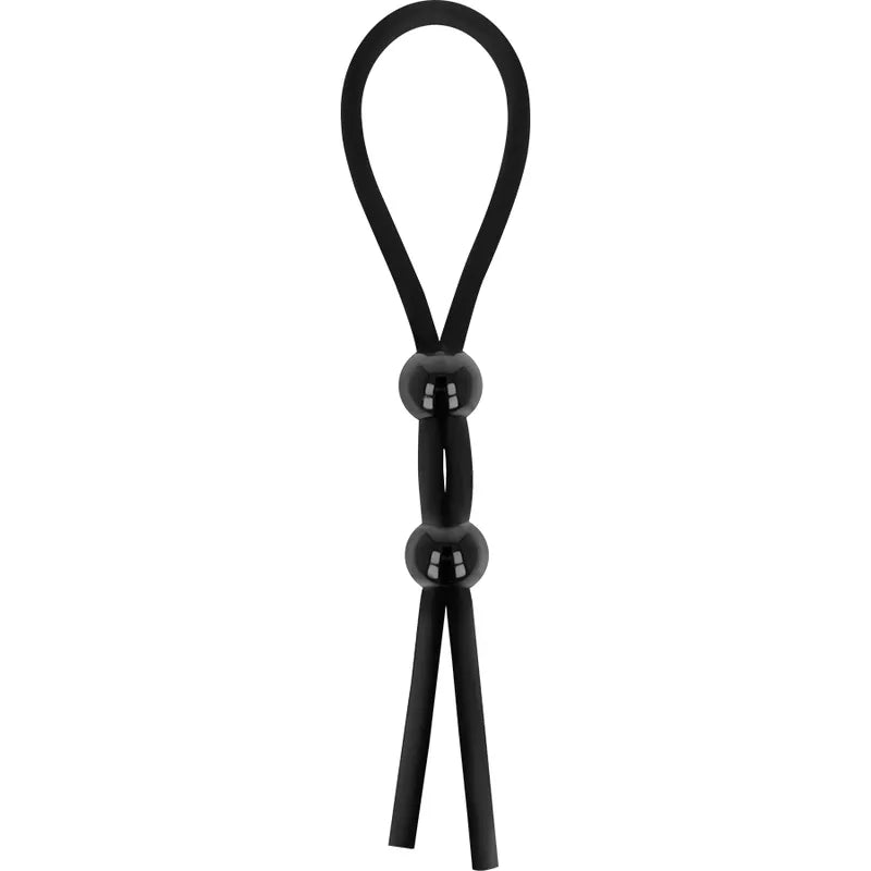 Anneau pénien silicone noir ajustable, ergonomique, hypoallergénique, pour endurance et érection, compatible lubrifiant aq...