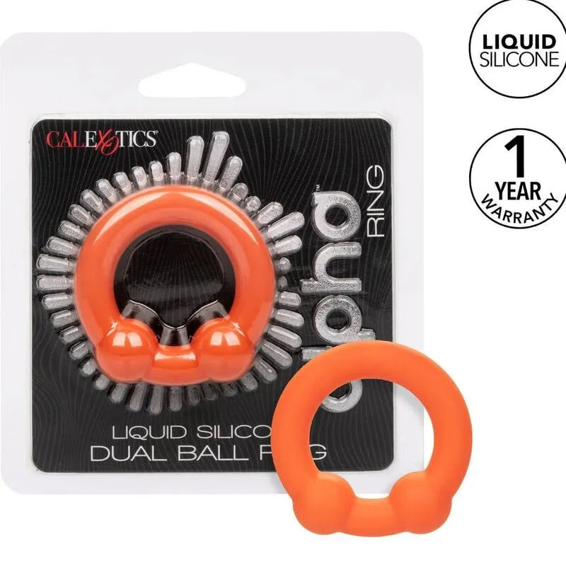 anneau pénien silicone liquide ultraelastique double boule stimulation accrue soutien prolongation endurance texture douce lisse imperméable ajustement sécurisé confort intime