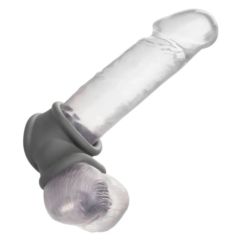 anneau pénien silicone liquide ultraextensible double soutien scrotum intégré endurance performance sensibilité douceur durable imperméable lisse robuste adapté polyvalent débutant