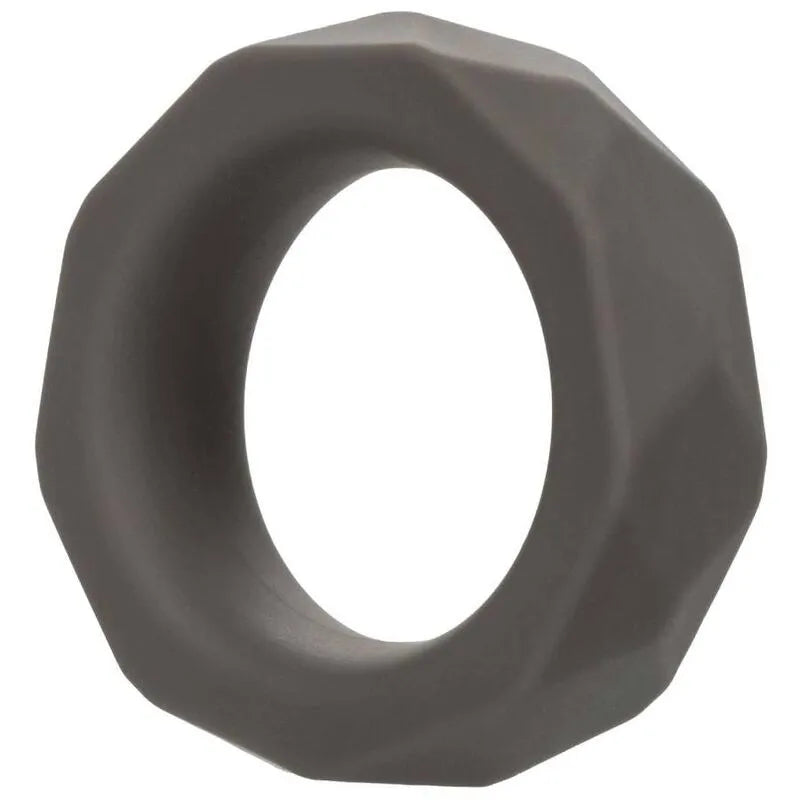 Anneau pénien silicone liquide gris, extensible, sans couture, imperméable, pour performance intime améliorée.