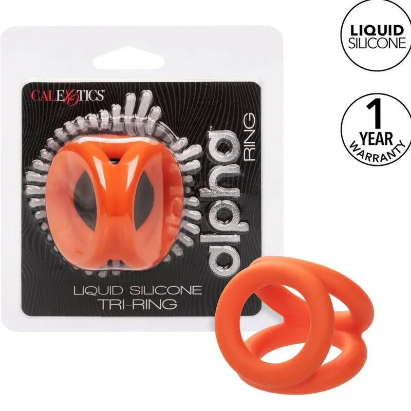 anneau pénien triple silicone liquide extensible ergonomique confortable doux lisse durable imperméable résistant stimulation maintien érection scrotal