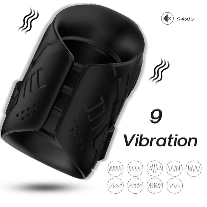 anneau pénien silicone médical rechargeable étanche ABS ergonomique compact dimensions optimisées neuf modes vibrations batterie longue durée submersible sécurisé confortable