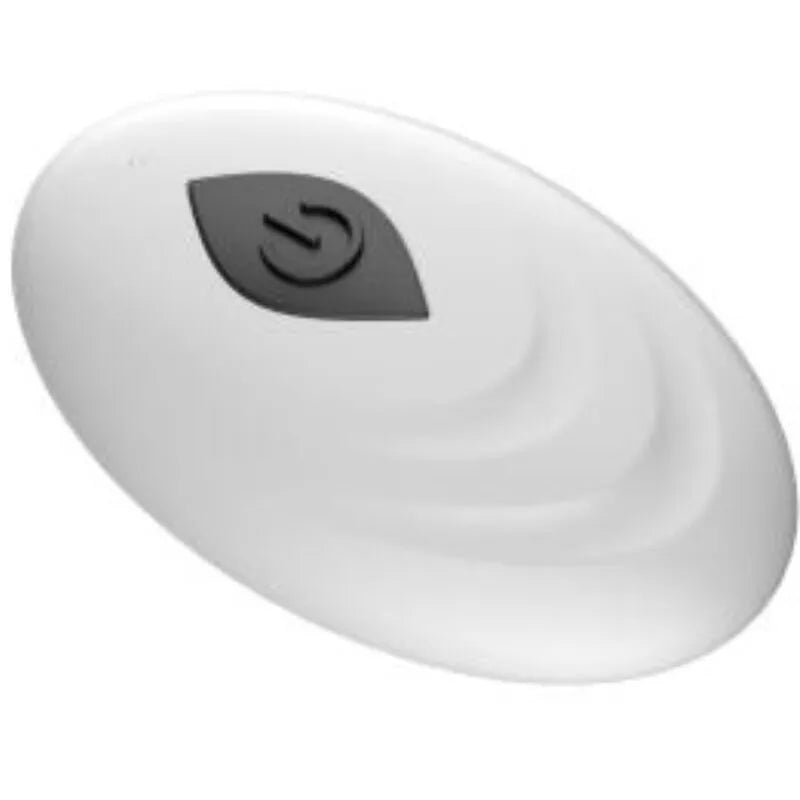 Anneau pénien silicone blanc, ergonomique, bouton noir, étanche, rechargeable, 10 modes vibrations, hypoallergénique.