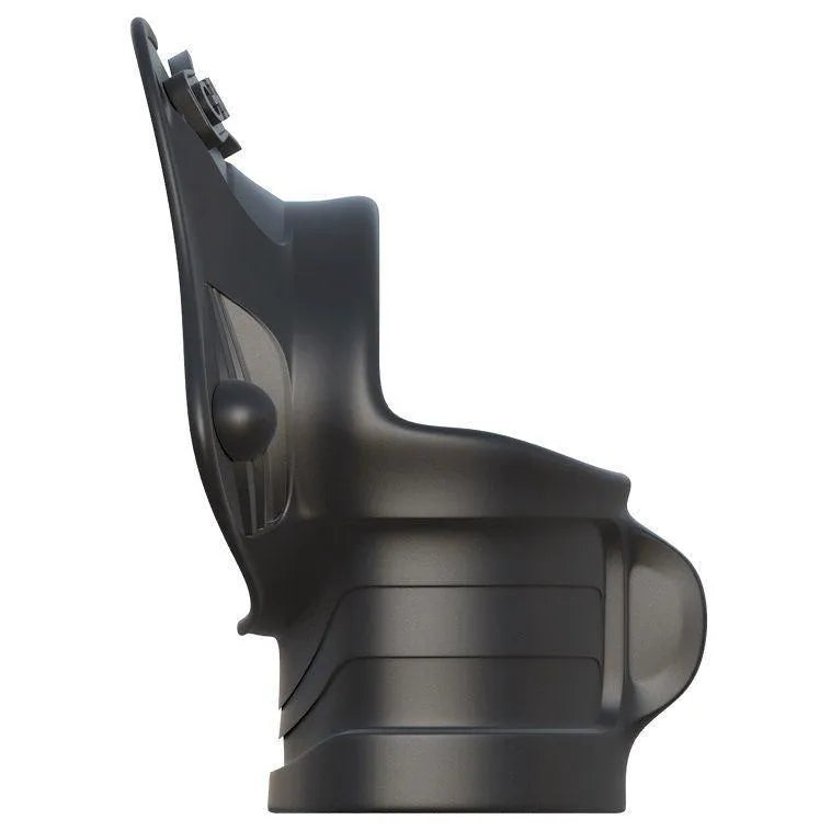 Anneau pénien silicone noir ergonomique, étireur testiculaire intégré, amélioration performance et endurance sexuelle.