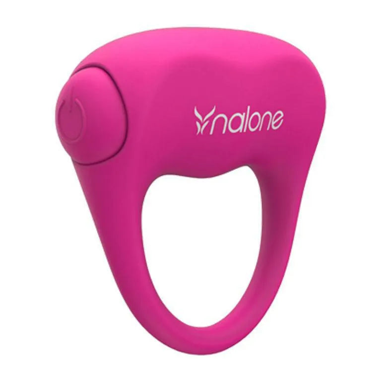 Anneau pénien silicone rose, ergonomique, submersible, avec bouton discret, pour plaisir intense et sécurisé.