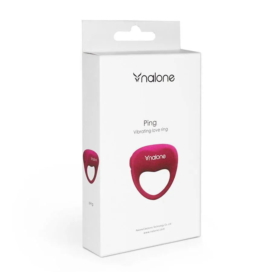 Anneau pénien silicone rose, ergonomique, submersible, hypoallergénique, sur fond blanc, emballage discret et moderne.