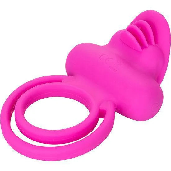 Anneau vibrant rose en silicone, rechargeable, avec télécommande, offrant 7 modes de vibration pour plaisir intense et séc...