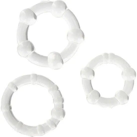 anneaux silicone souple extensible kit trois tailles 21mm 23mm 24mm améliorer endurance retarder éjaculation prolonger érection Sevencreations