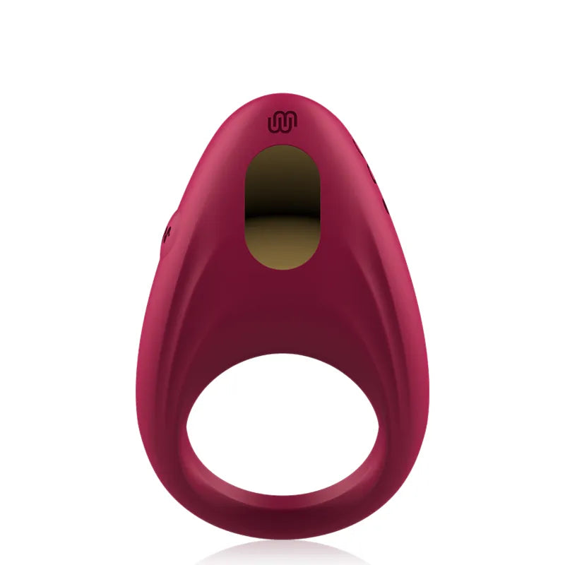 Anneau pénien rouge en silicone médical, vibrant, étanche, rechargeable USB, stimulation clitoridienne, 10 modes.