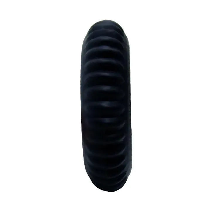 Anneau silicone noir texturé, submersible, pour prolongation du plaisir, hypoallergénique et flexible.