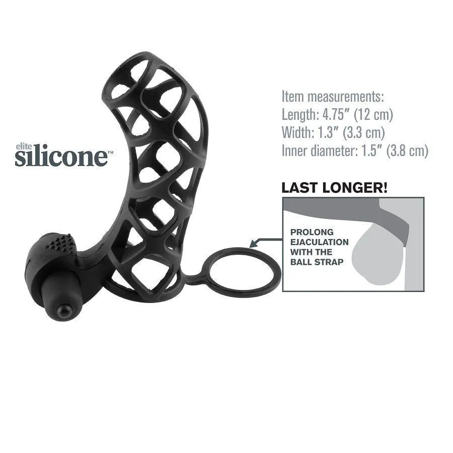 Anneau pénien silicone noir vibrant, stimulation clitoridienne, ergonomique, étanche, puissant, hygiénique.