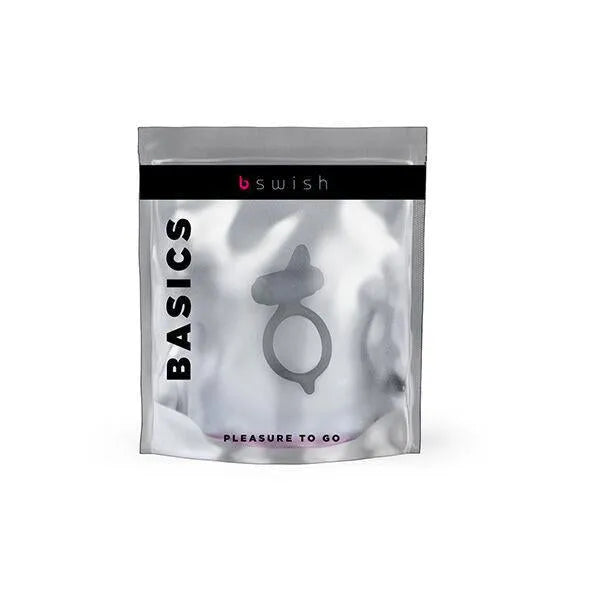 Anneau pénien silicone gris, étanche, vibrations puissantes, 5 modes, packaging moderne, améliore érection, retarde éjacul...