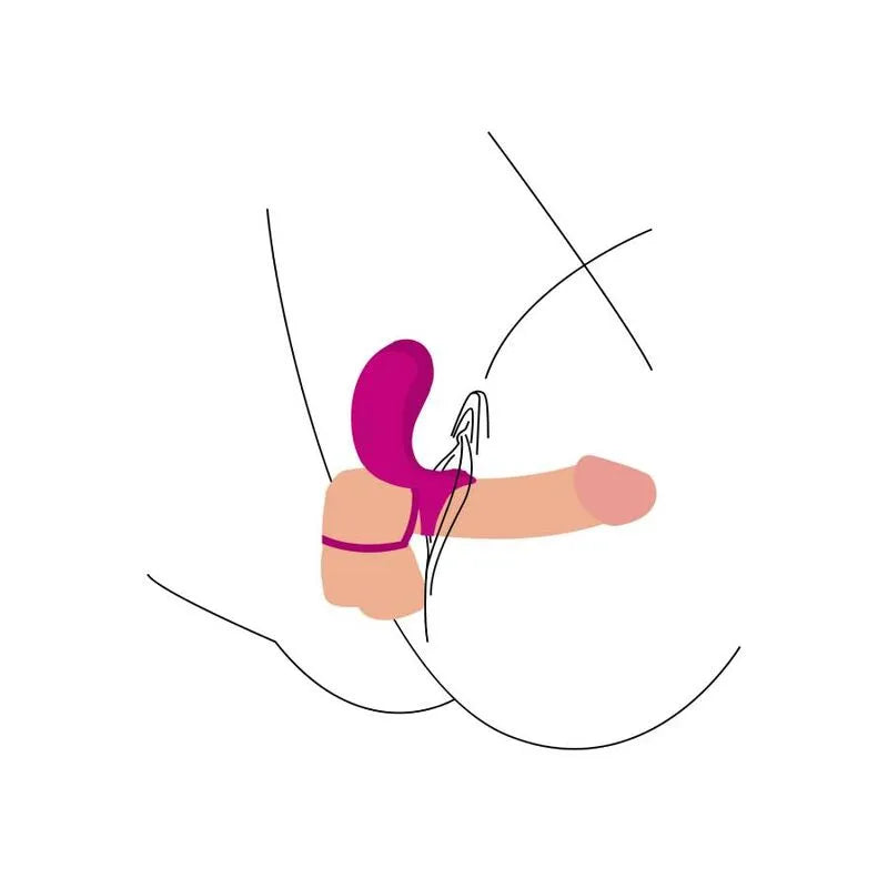 Anneau vibrant Xocoon rose ergonomique en silicone, design ajustable, stimulation clitoridienne et prolongation érection.