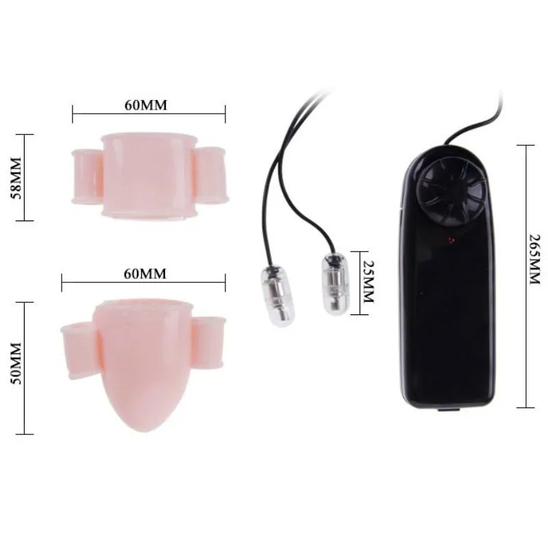 Anneau pénien vibrant rose avec balles réglables, télécommande noire, silicone, stimulation ciblée, piles incluses.