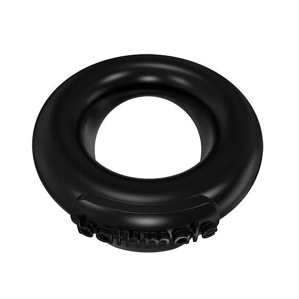Anneau vibrant noir Elastomex, ergonomique, ajustable, avec balle vibrante USB, pour stimulation personnalisée.