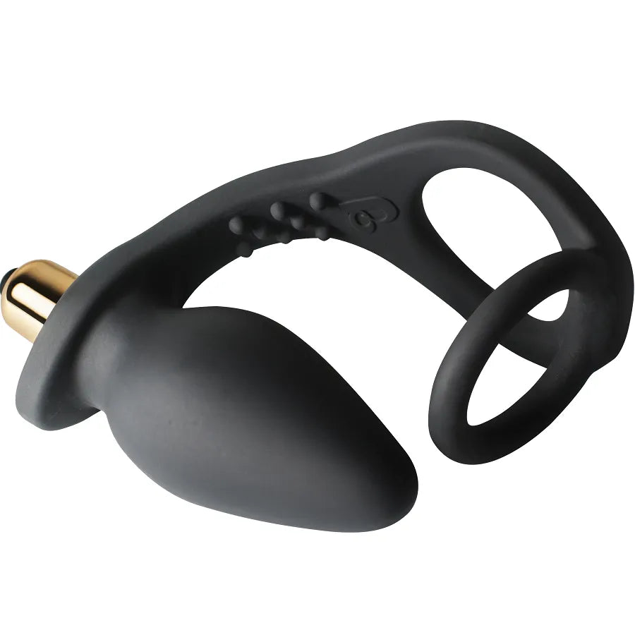 Anneau pénien vibrant silicone médical souple double soutien érection prolongée fermeté balle amovible sept vitesses étanche douche spa stimulation partagée