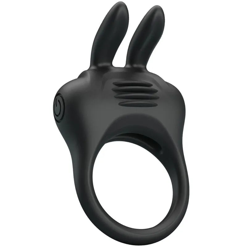 Anneau vibrant noir en silicone avec stimulation clitoridienne, ergonomique, pour érection et circulation sanguine optimis...