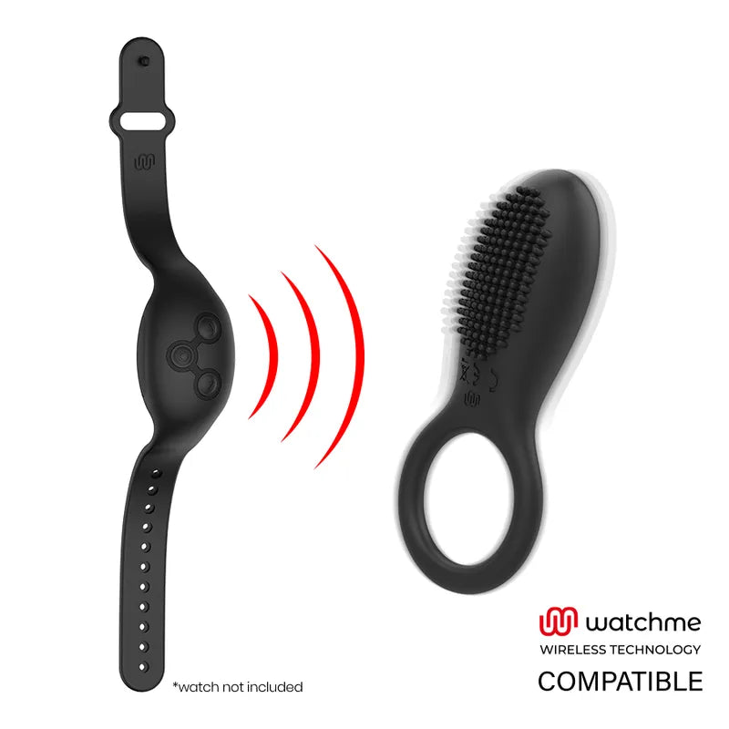 anneau pénien vibrant silicone noir rechargeable USB étanche antiallergique puissant télécommande sans fil vibrations programmées stimulation clitoridienne érections renforcées couple