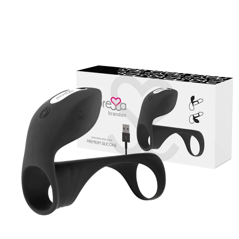 anneau pénien vibrant silicone médical rechargeable étanche submersible sept modes vibrations stimulation clitoridienne ergonomique flexible discret élégant