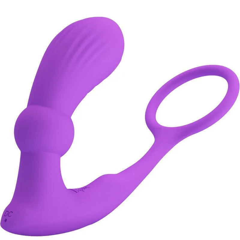 anneau pénien vibrant télécommandé silicone violet rechargeable ergonomique doux douze modes pulsation stimulation intime couple solo maintien confort étanche discret