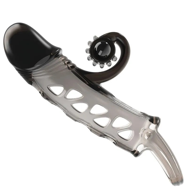 anneau vibrant noir extensible TPE silicone ABS doux ergonomique stimulation périnée testicules maintien érection prolongée piles LR41