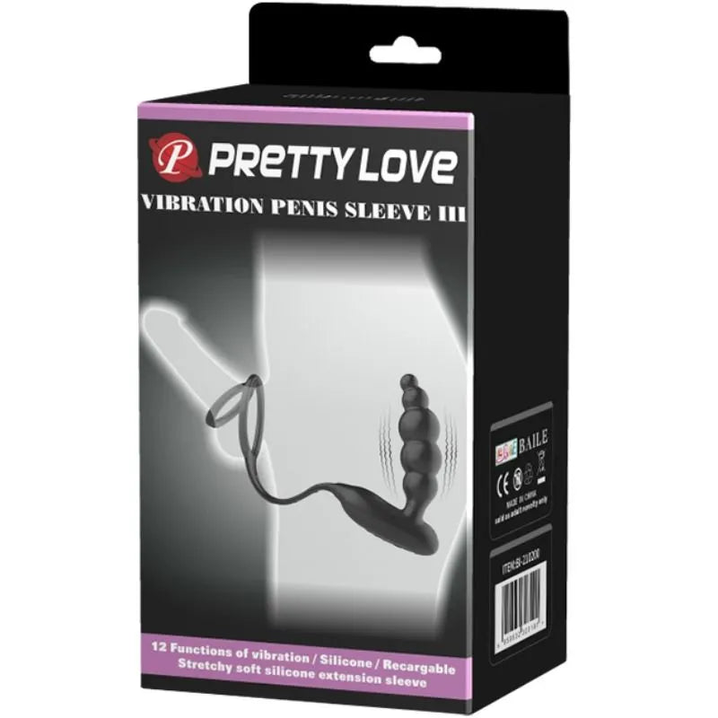 Anneau pénien vibrateur noir en silicone médical, ergonomique, étanche, avec modes de vibration multiples, sur fond neutre.