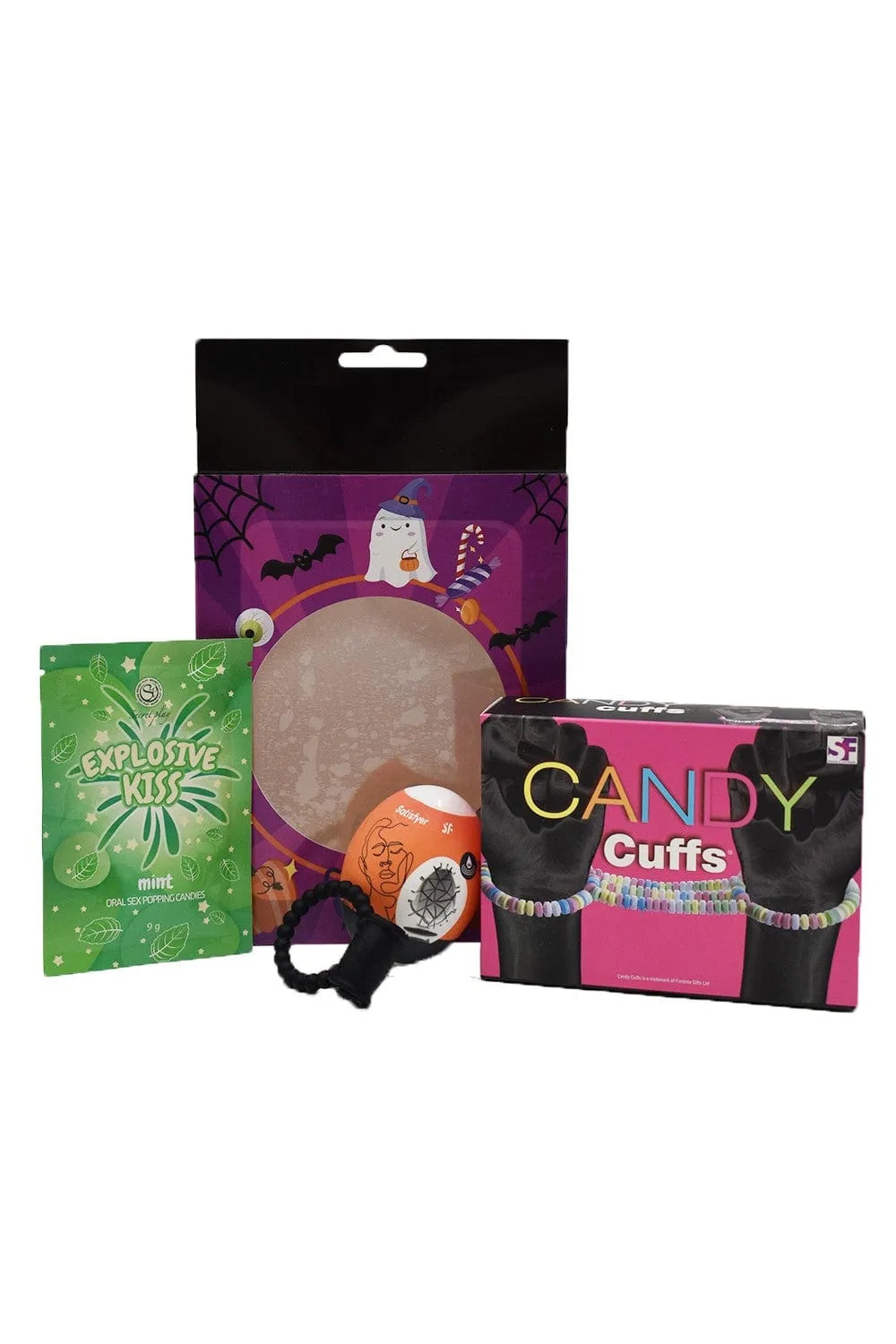 coffret coquin homme halloween edition limitee sensuel mystere passion soiree exclusif bonbon menthe petillant menottes sucrees anneau perle vibrant
