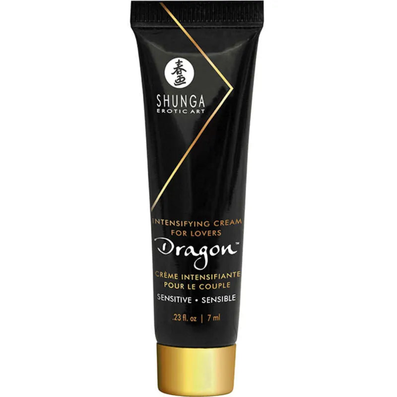 Coffret cosmétique érotique Shunga noir et doré, huiles et bougie pour massage sensuel, idéal couples romantiques.