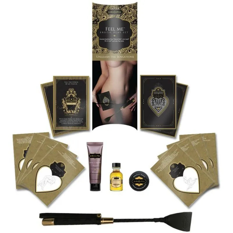 Coffret érotique Kamasutra édition limitée collection luxueux accessoires cravache élégante bougie huile massage vanille cartes illustrées douze positions