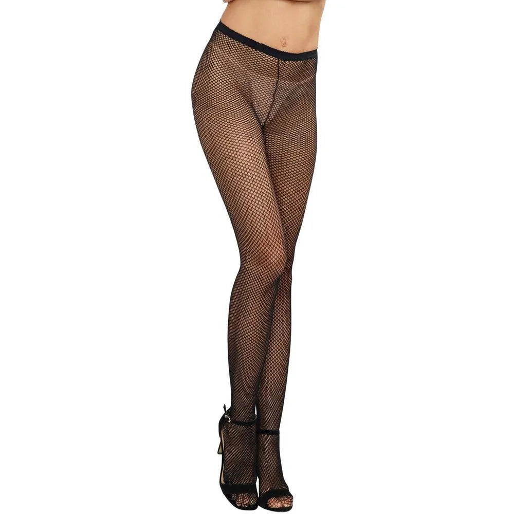 collant fin noir résille effet couture arrière nylon chic élégant sexy soirée habillé maintien transparent léger confortable sensuel