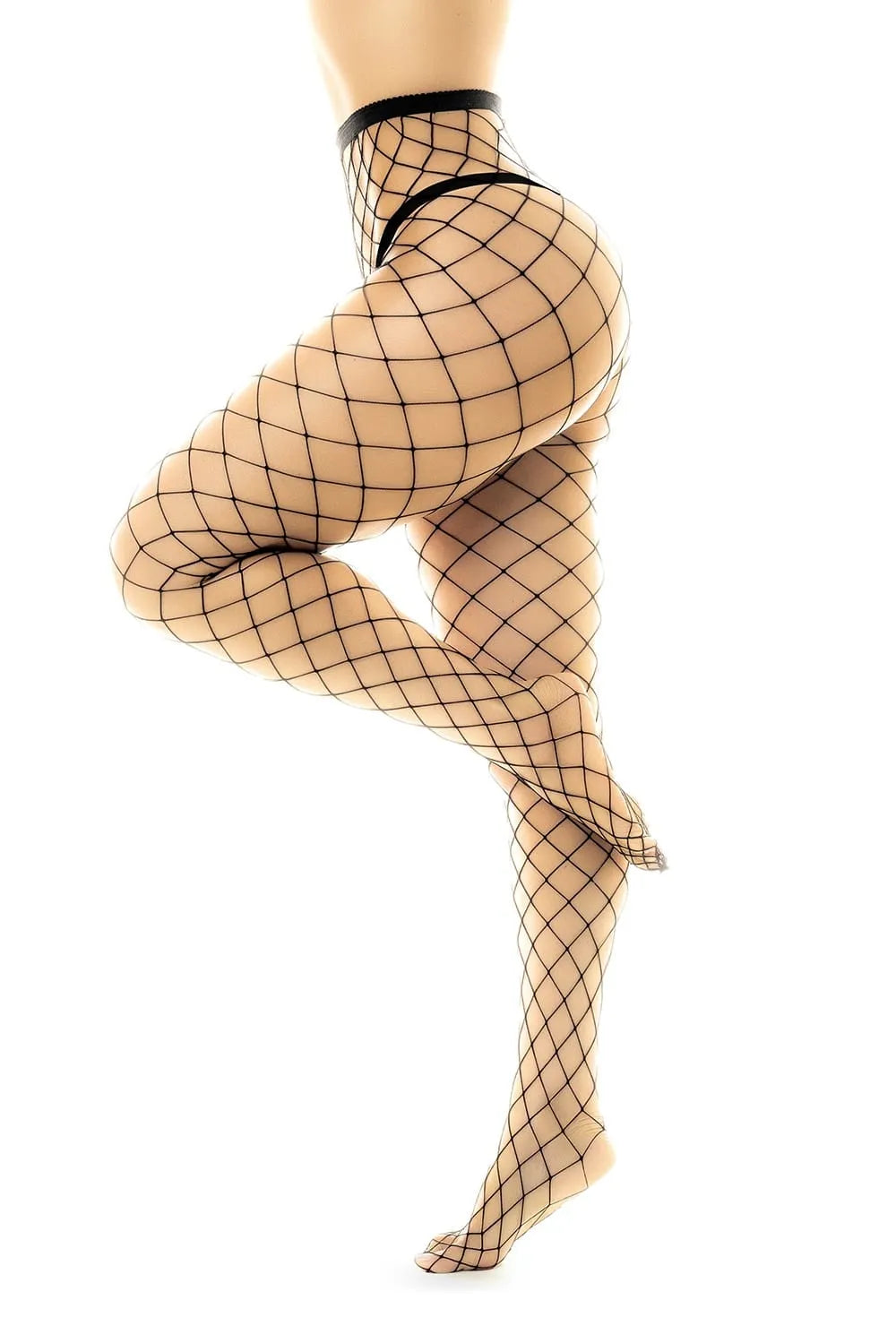 Collants résille noirs pour femmes, ajustement sculptant, nylon extensible, élégants et sensuels, silhouette mise en valeur.