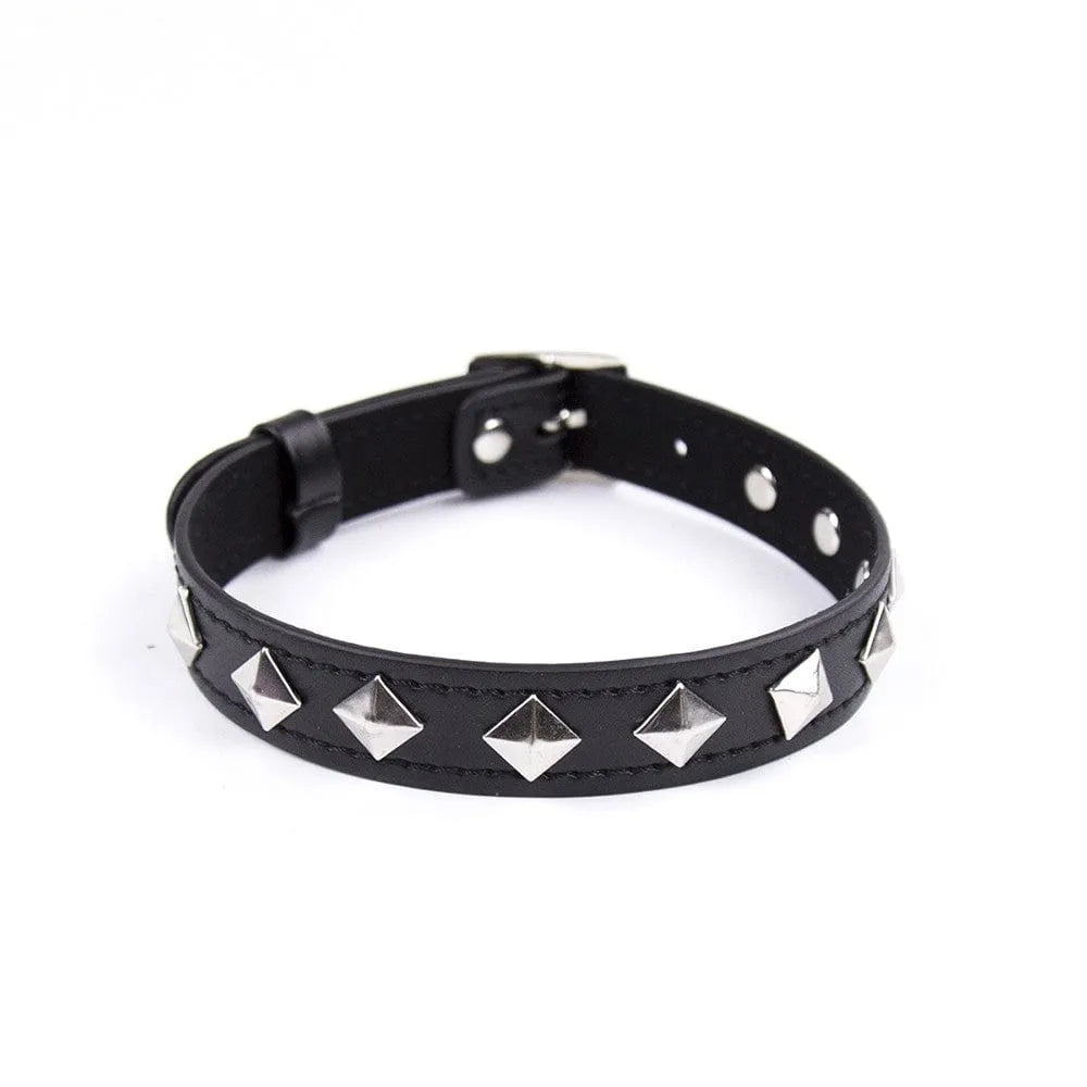 collier bdsm réglable pvc métal brillant robuste durable longueur43cm réglable32cm réglable40cm hauteur2cm élégant chic sexy audacieux